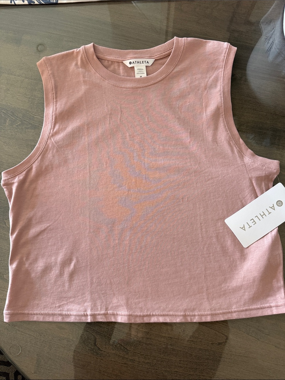 NWT Athleta Women's Pink Sleeveless Crop Tank
